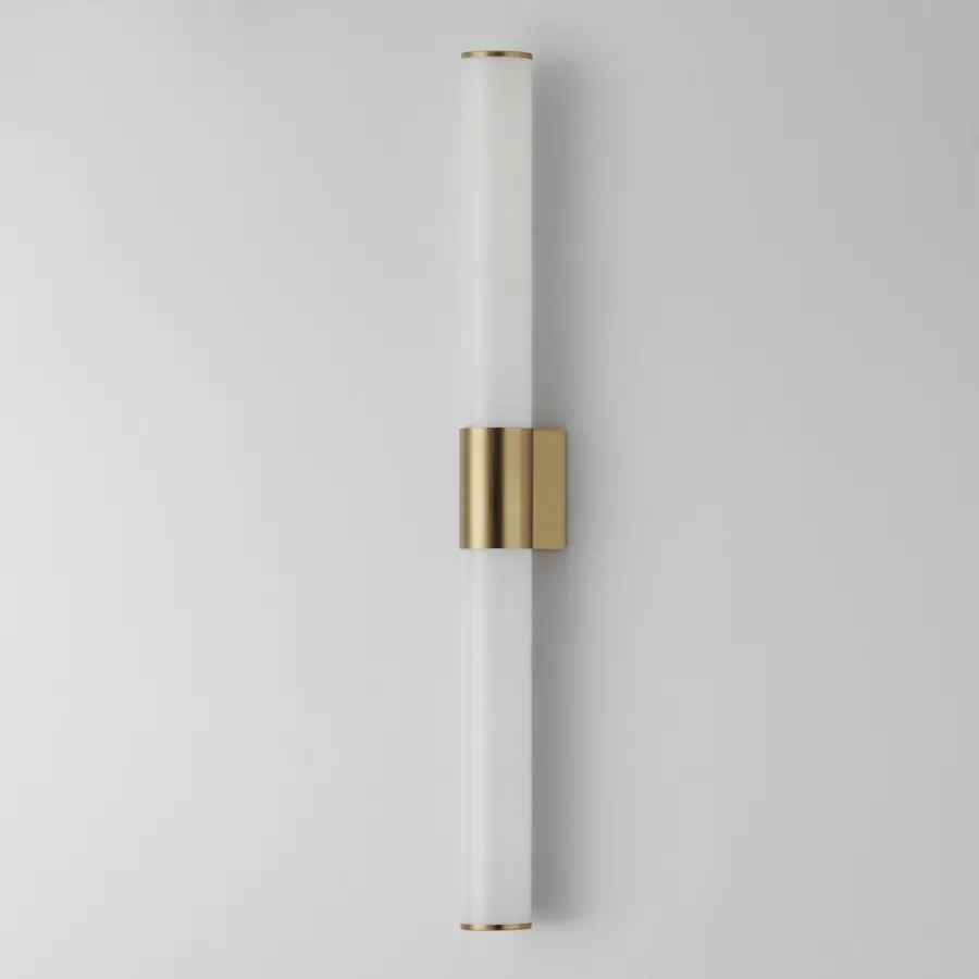 Tubo 30" LED Bath Vanity Light in Natural Aged Brass - Image 2