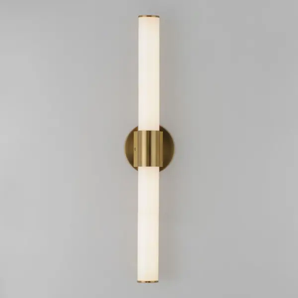 Tubo 30" LED Bath Vanity Light in Natural Aged Brass - Image 3