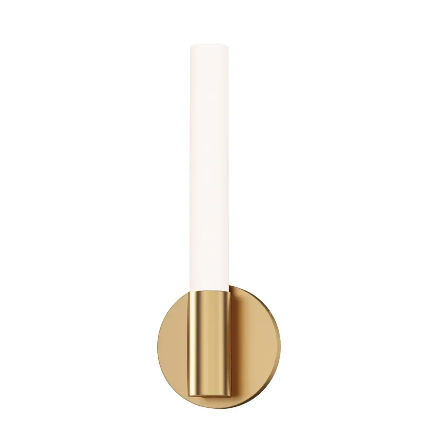 Tubi LED Wall Sconce in Natural Aged Brass