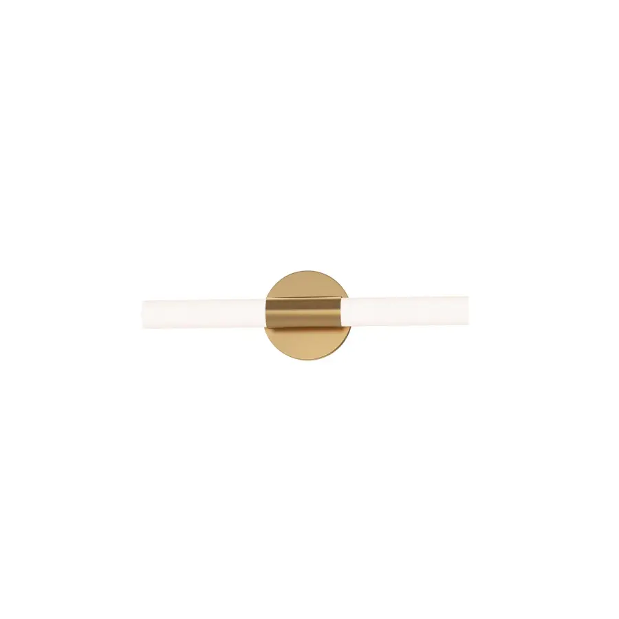 Tubi LED Bath Bar in Natural Aged Brass