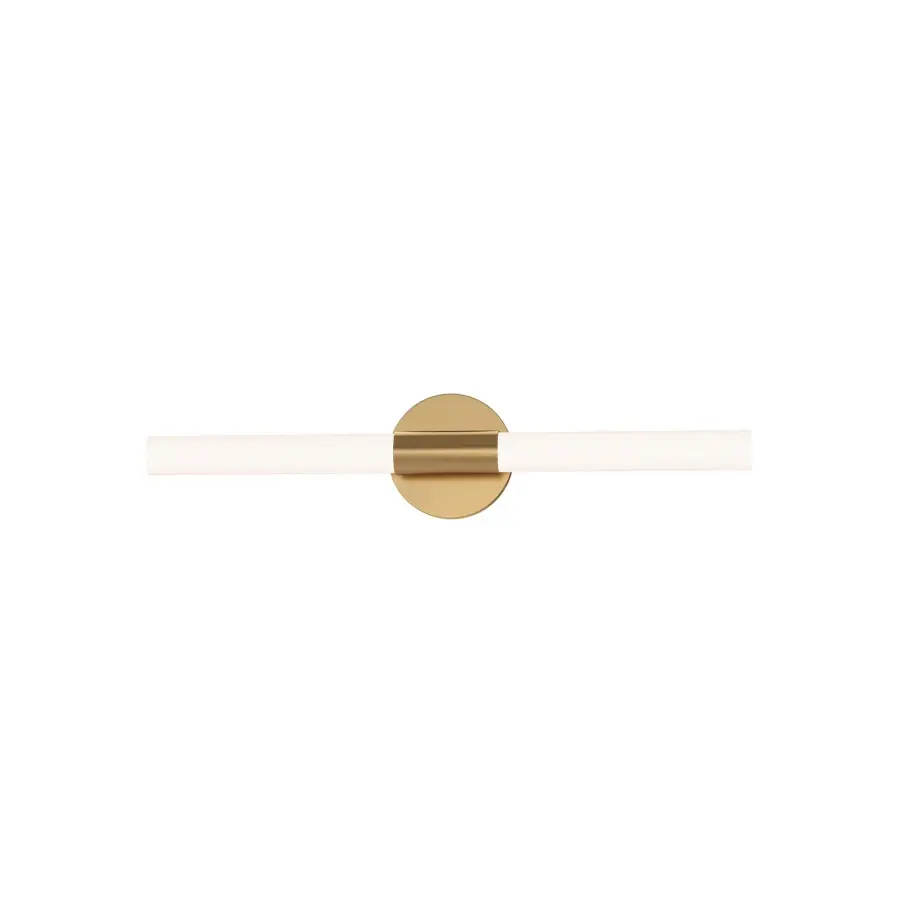 Tubi LED Bath Bar in Natural Aged Brass