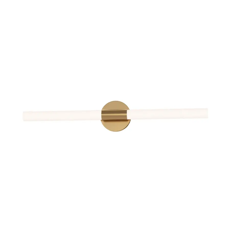 Tubi LED Bath Bar in Natural Aged Brass
