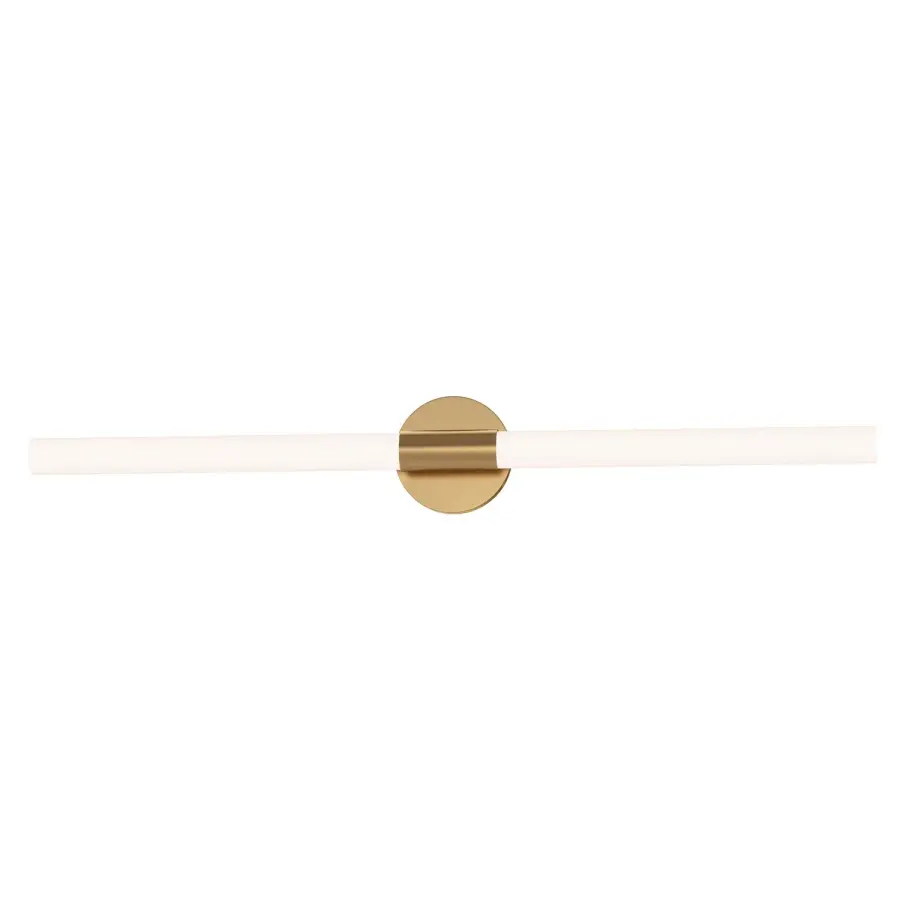 Tubi LED Bath Bar in Natural Aged Brass