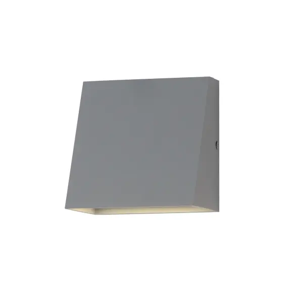 With solid Die-Cast Aluminum construction and powered by a range voltage input driver, Pathfinder is a high performance down light for commercial and residential installations. Choose from a variety of sizes, shapes that are sharply angled or smoothly sloping, and various photocell and motion sensor options. Also available with enabled switch to toggle between 5 light Color Temperature settings, this popular sconce has even more versatility. Choose from Black, Architectural Bronze, or Metallic Sliver outdoor-rated powder coat finishes. Collection: Pathfinder Finish: Silver Width: 5.50" Height: 5.50" Weight: 1.80 lb Extension from Wall: 4.00" Wire: 8" Canopy: 5.5"x5.5" Bulbs Included Number of Bulbs: 1 Maximum Wattage: 15.00 W Bulb Type: LED Bulb Base: Integrated Light Source: LED Light Output: 820.00 lm Color Temperature: 2200 K CRI: 90 Rated Average Life: 25000 Voltage: 120.00 V Material: Aluminum, Glass Safety Listing: cETLus Safety Rating: Wet ADA LED Manufacturer Warranty: 2 Spec Sheet