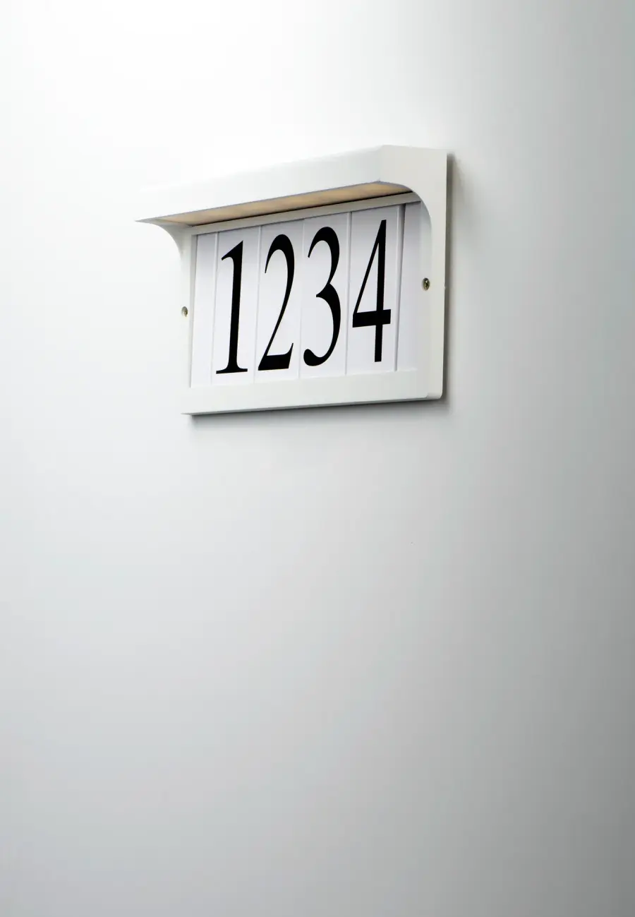 Address LED Outdoor Wall Sconce in White - Image 2