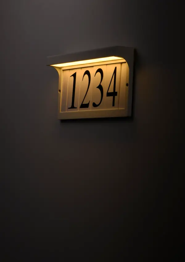Address LED Outdoor Wall Sconce in White - Image 4