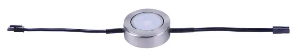 The versatile MX-LD-AC LED disc features two piece aluminum construction that allowing for surface mounting all recessed. They are designed for daisy chain installation of up to 20 discs on one power supply. Fully dimmable with ELV and Triac dimmers. This combination of versatility, safety, energy efficiency and dimmability make the MX-LD-AC LED discs the smart choice for disc lighting. Collection: CounterMax MX-LD-AC Finish: Satin Nickel Width: 2.75" Height: 1.00" Length: 2.75" Weight: 0.38 lb Bulbs Included Number of Bulbs: 1 Maximum Wattage: 4.00 W Bulb Type: AC Bulb Base: Integrated Light Source: LED Light Output: 200.00 lm Color Temperature: 2700 K CRI: 90 Voltage: 120.00 V Material: Aluminum Safety Listing: cETLus Safety Rating: Dry LED Spec Sheet Instructions Parts Diagram
