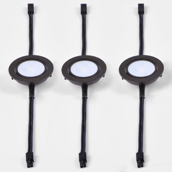 The versatile MX-LD-AC LED disc features two piece aluminum construction that allowing for surface mounting all recessed. They are designed for daisy chain installation of up to 20 discs on one power supply. Fully dimmable with ELV and Triac dimmers. This combination of versatility, safety, energy efficiency and dimmability make the MX-LD-AC LED discs the smart choice for disc lighting. - alternate view