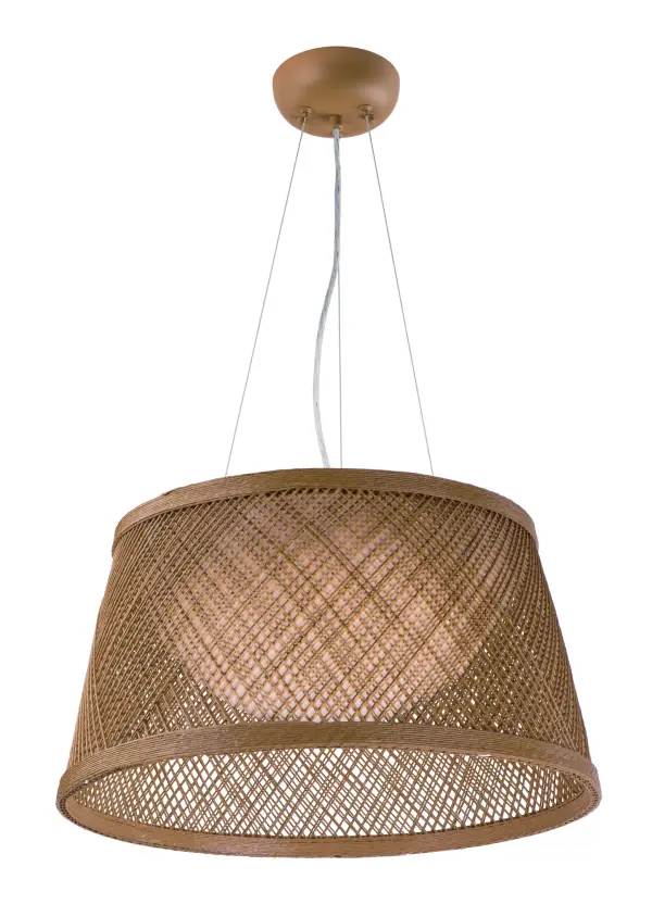 This casual collection of lighting features hand formed shades of fiber twine coated with a polyurethane material for strength and durability. The resilience of the construction makes It suitable for damp locations and the Ideal lighting for covered patios and outdoor living spaces. With the Integrated LED, this collection is a perfect combination of style and security lighting.