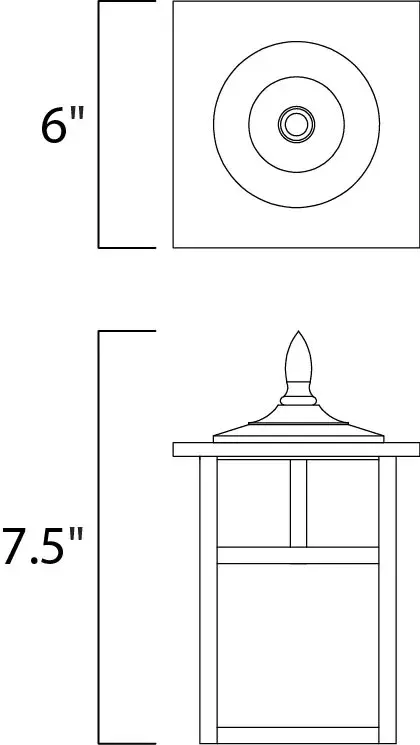 Coldwater is a traditional, craftsman/mission style LED collection from Maxim Lighting International in Burnished with Honey glass. - alternate view