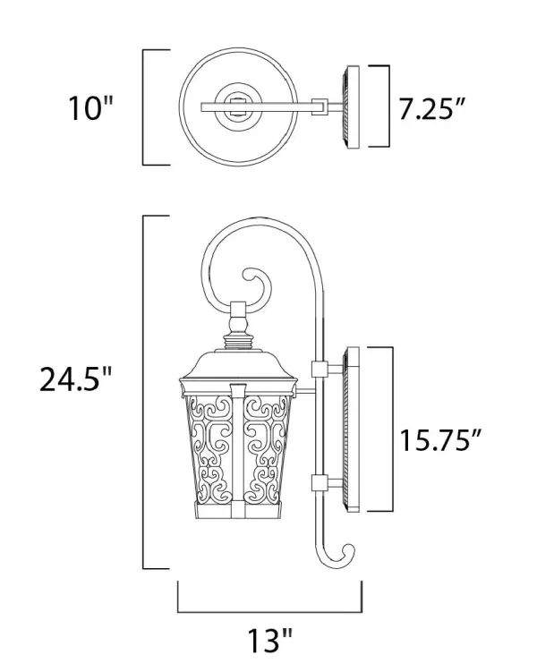 Whisper Dark Sky LED-Outdoor Wall Mount - alternate view