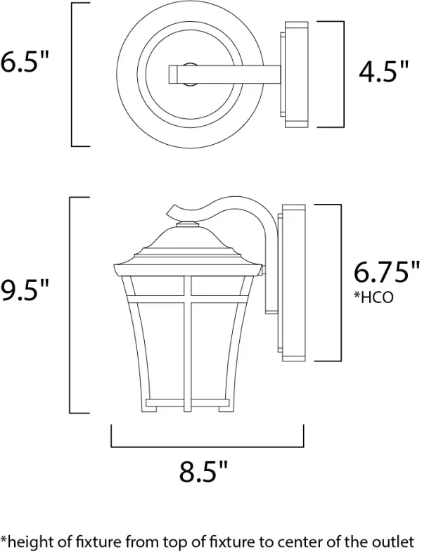 Balboa DC LED E26-Outdoor Wall Mount - alternate view