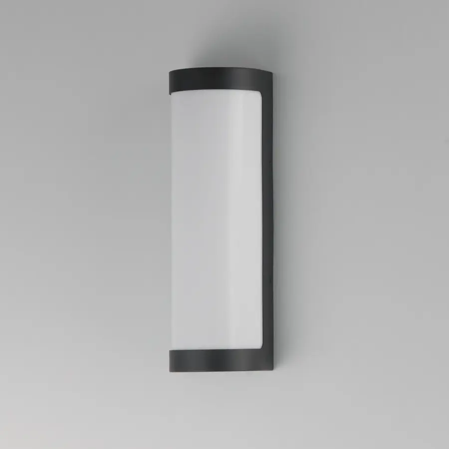 Halfpipe LED Outdoor Wall Sconce in Black - Image 4