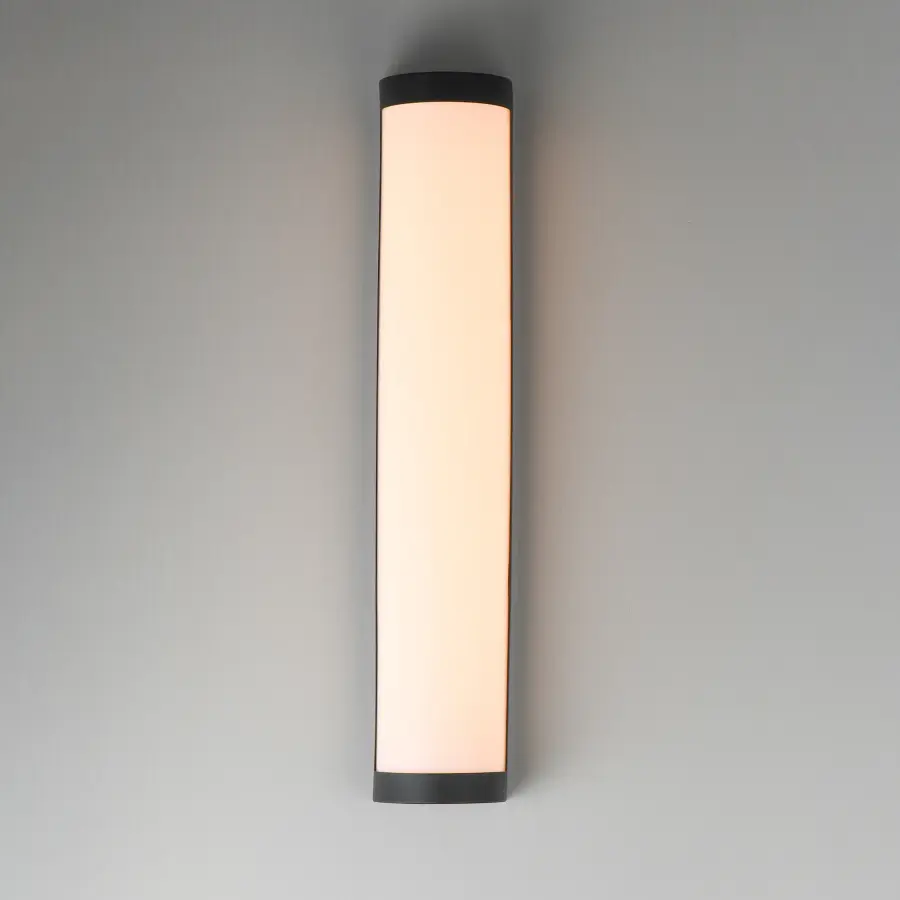 Halfpipe LED Outdoor Wall Sconce in Black - Image 3