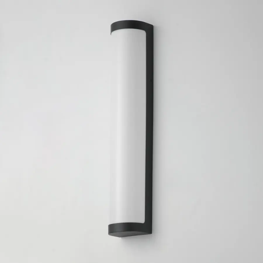 Halfpipe LED Outdoor Wall Sconce in Black - Image 4