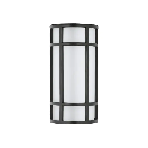 Crafted of 304 Grade Stainless steel and UV stabilized acrylic, Moon Ray offers a classic design thoughtfully engineered to withstand commercial uses indoors and outdoors. Advanced LED technology delivers high light output. Collection: Moon Ray Finish: Bronze Glass: White Width: 6.00" Height: 12.00" Weight: 2.78 lb Extension from Wall: 4.00" Canopy: 11"x5.25" Bulbs Included Number of Bulbs: 1 Maximum Wattage: 15.00 W Bulb Type: LED Bulb Base: PCB Integrated Light Source: LED Light Output: 700.00 lm Color Temperature: 3000 K CRI: 80 Voltage: 120.00 V Material: Stainless Steel, Acrylic Safety Listing: cETLus Safety Rating: Wet ADA LED Spec Sheet Instructions Parts Diagram