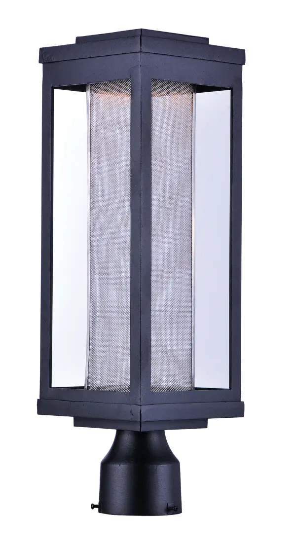 A classic style cast aluminum open frame finished in Black houses a variety of diffusers to create different design element to fit a wide range of home designs. You have your choice of Satin White or Water Glass cylinders and Clear Ribbed or stainless steel Mesh Screen square diffusers. The top housing conceals a high power LED light module with excellent color rendering as well as efficient lumens per watt. All of this at an unbelievable price. Collection: Salon LED Finish: Black Width: 6.00" Height: 19.50" Length: 6.00" Weight: 4.40 lb Bulbs Included Number of Bulbs: 1 Maximum Wattage: 12.00 W Bulb Type: AC Bulb Base: Integrated Light Source: LED Light Output: 840.00 lm Color Temperature: 3000 K CRI: 90 Voltage: 120.00 V Material: Aluminum, Glass Safety Listing: cETLus Safety Rating: Wet Dark Sky LED Spec Sheet Instructions Parts Diagram