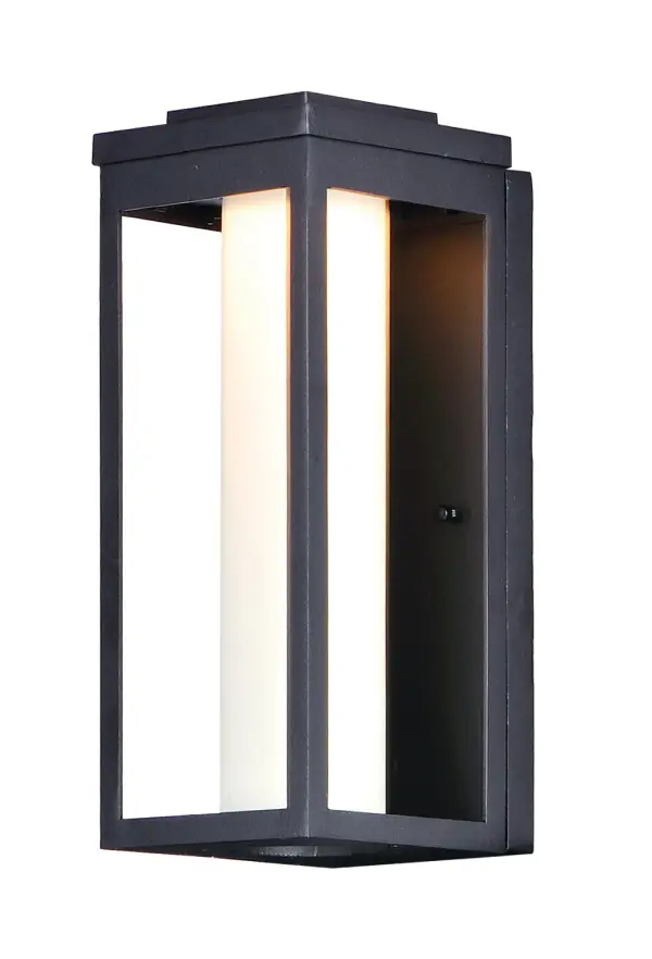 A classic style cast aluminum open frame finished in Black houses a variety of diffusers to create different design element to fit a wide range of home designs. You have your choice of Satin White or Water Glass cylinders and Clear Ribbed or stainless steel Mesh Screen square diffusers. The top housing conceals a high power LED light module with excellent color rendering as well as efficient lumens per watt. All of this at an unbelievable price. Collection: Salon LED Finish: Black Glass: Satin White Width: 6.00" Height: 15.00" Weight: 5.06 lb Extension from Wall: 6.75" Canopy: 13.75"x5.75" Bulbs Included Number of Bulbs: 1 Maximum Wattage: 12.00 W Bulb Type: AC Bulb Base: Integrated Light Source: LED Light Output: 580.00 lm Color Temperature: 3000 K CRI: 90 Voltage: 120.00 V Material: Aluminum, Glass Safety Listing: cETLus Safety Rating: Wet Dark Sky LED Spec Sheet Instructions Parts Diagram