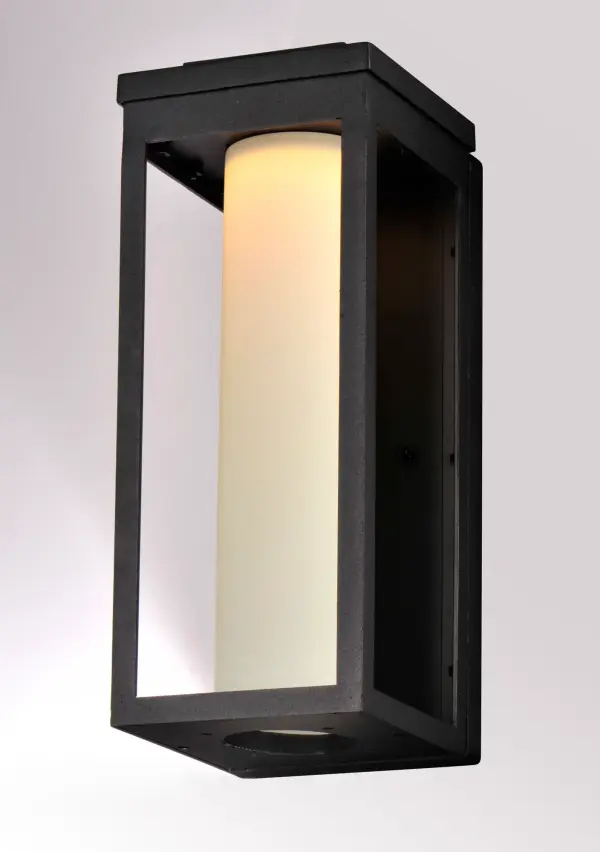 A classic style cast aluminum open frame finished in Black houses a variety of diffusers to create different design element to fit a wide range of home designs. You have your choice of Satin White or Water Glass cylinders and Clear Ribbed or stainless steel Mesh Screen square diffusers. The top housing conceals a high power LED light module with excellent color rendering as well as efficient lumens per watt. All of this at an unbelievable price. Collection: Salon LED Finish: Black Glass: Satin White Width: 6.00" Height: 15.00" Weight: 5.06 lb Extension from Wall: 6.75" Canopy: 13.75"x5.75" Bulbs Included Number of Bulbs: 1 Maximum Wattage: 12.00 W Bulb Type: AC Bulb Base: Integrated Light Source: LED Light Output: 580.00 lm Color Temperature: 3000 K CRI: 90 Voltage: 120.00 V Material: Aluminum, Glass Safety Listing: cETLus Safety Rating: Wet Dark Sky LED Spec Sheet Instructions Parts Diagram - alternate view