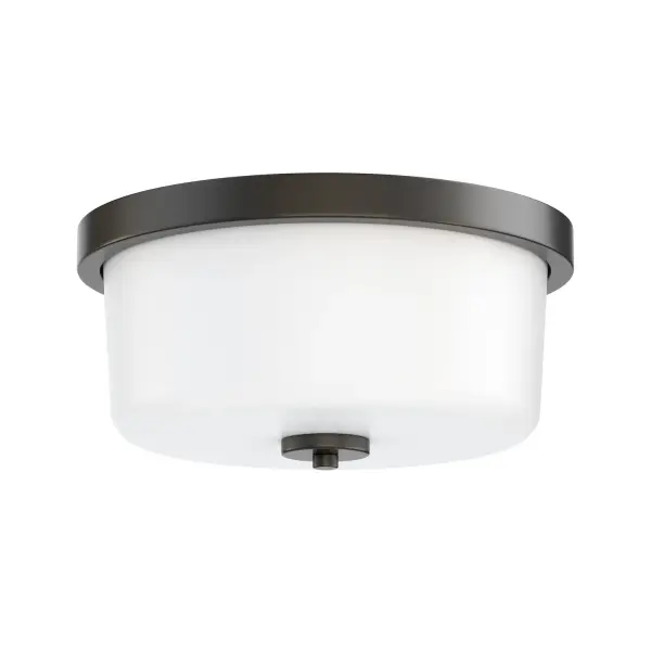 Collection: Fuller Finish: Black Glass: White Width: 11.75" Height: 5.50" Weight: 1.62 lb Wire: 8" Canopy: 11.75"x11.75"x1" Number of Bulbs: 2 Maximum Wattage: 60.00 W Bulb Base: E26 Medium Light Source: Incandescent Voltage: 120.00 V Material: Steel, Glass Safety Listing: cETLus Manufacturer Warranty: 3 Spec Sheet