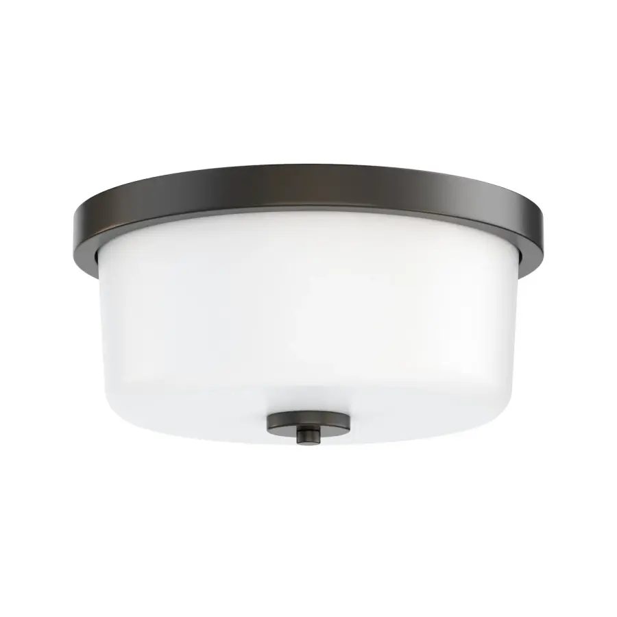 Fuller Two Light Flush Mount in Black