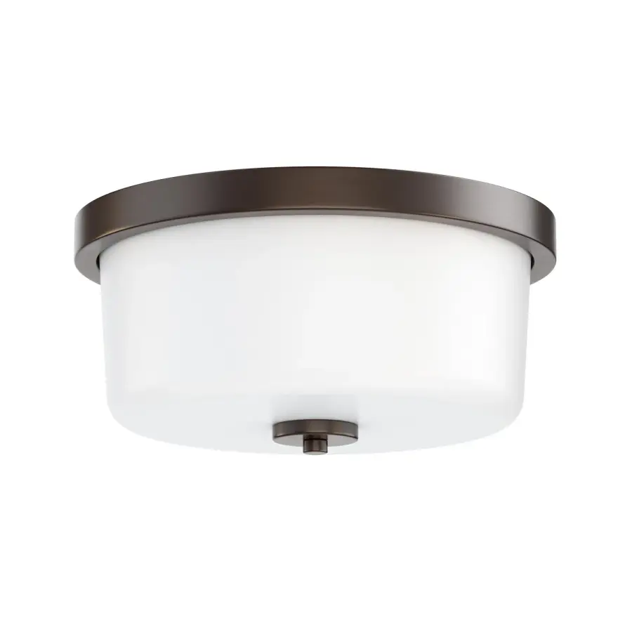 Fuller Two Light Flush Mount in Oil Rubbed Bronze
