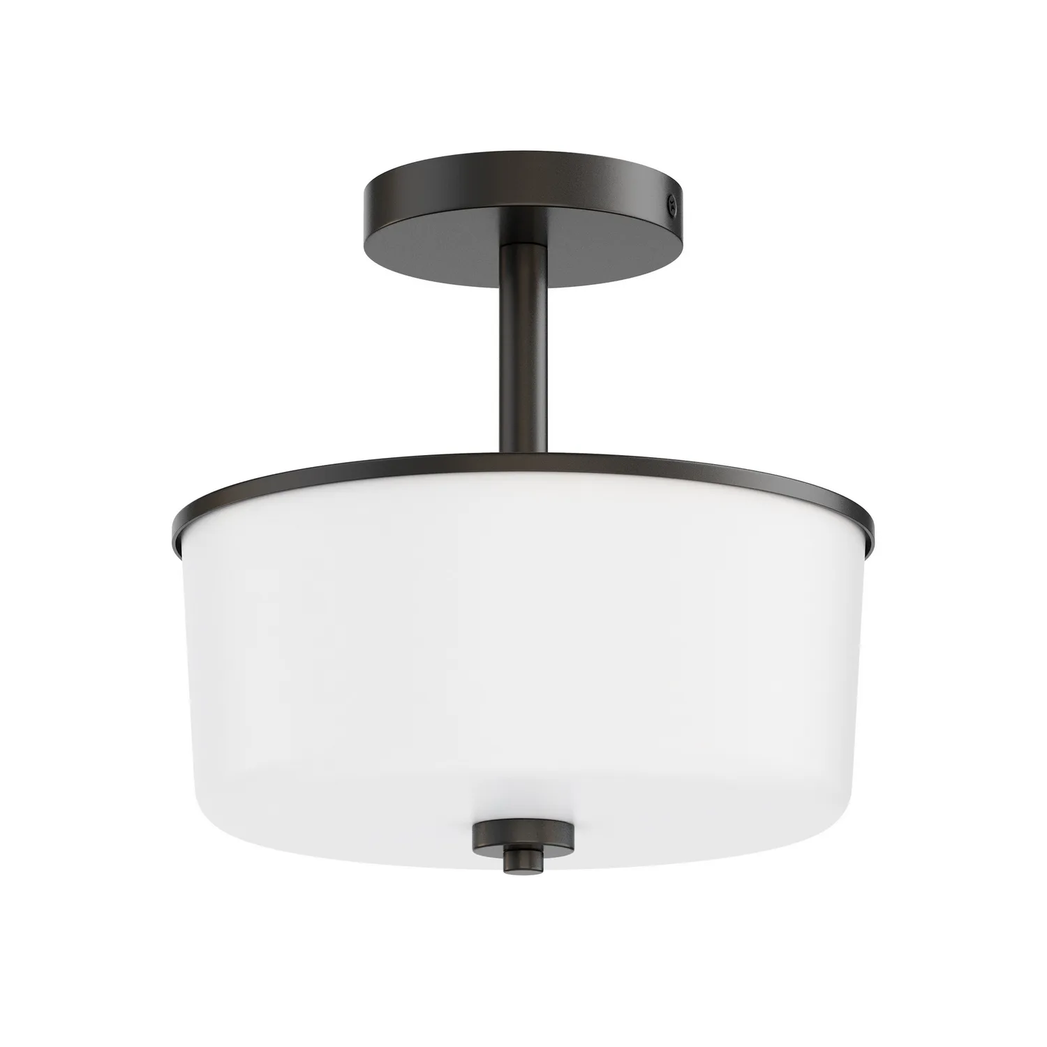 Fuller Two Light Semi-Flush Mount in Black