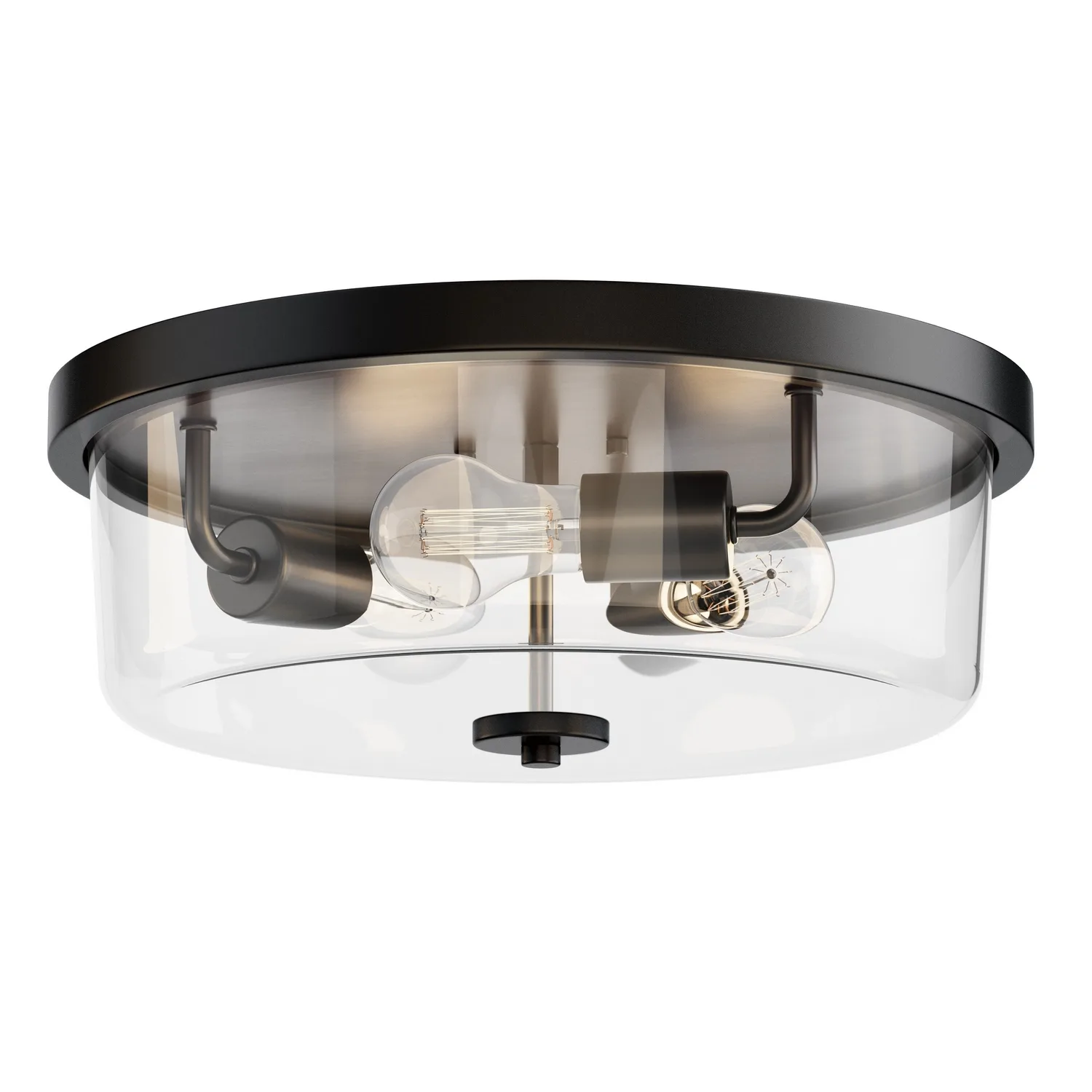 Fuller Three Light Flush Mount in Black