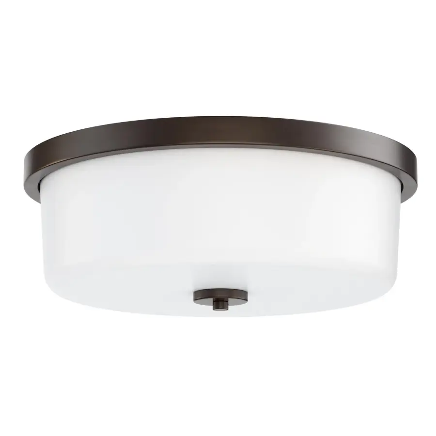 Fuller Three Light Flush Mount in Oil Rubbed Bronze