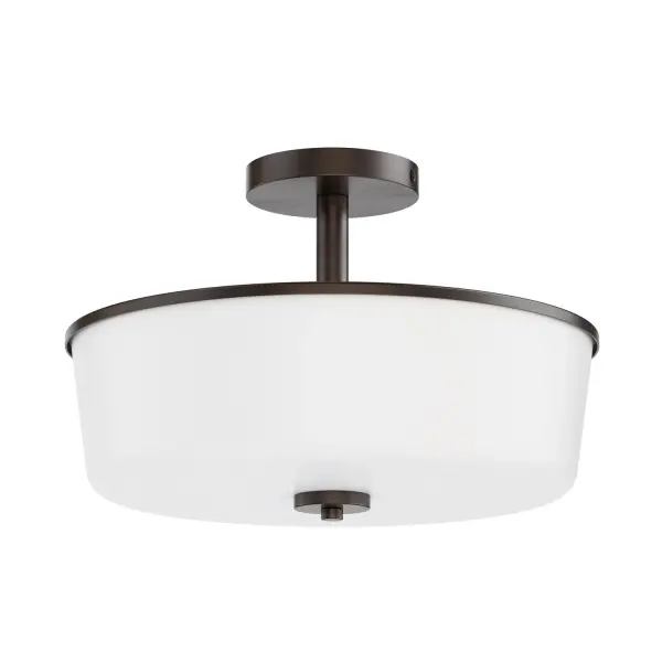Fuller 3-Light Semi-Flush Convertible Pendant in Oil Rubbed Bronze