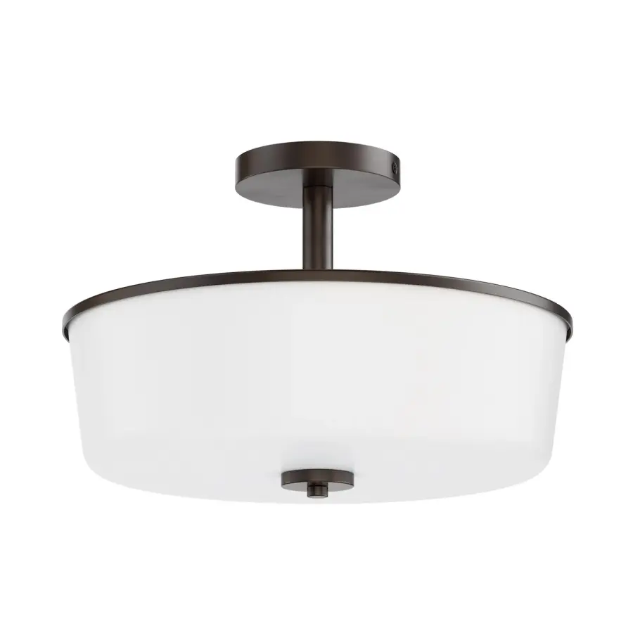 Fuller 3-Light Semi-Flush Convertible Pendant in Oil Rubbed Bronze