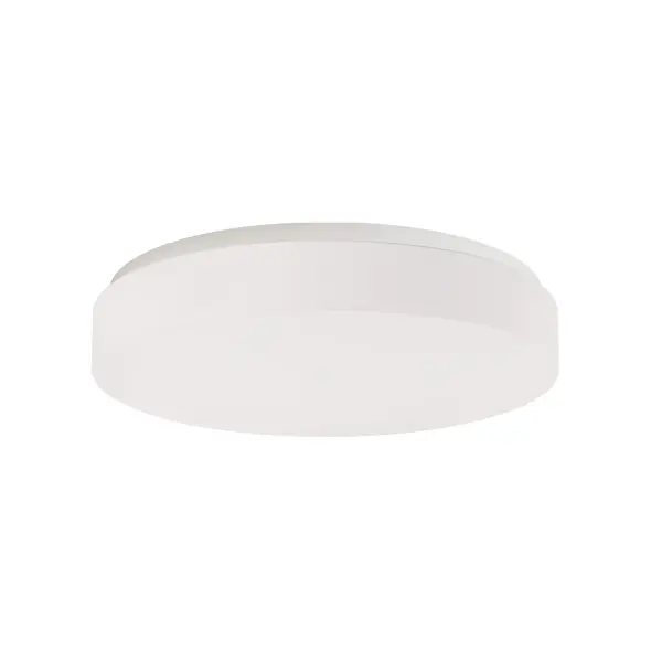 With a clean appearance and uniformly diffused light, this fresh take on a classic flush mount just got better. Flat topped, with a round form, these fixtures cast light in a wider omnidirectional disposition. Ideal for use in corridors, bedrooms, offices, and many other commercial or residential settings. There is a 5-CCT selectable toggle switch easily accessible behind the polycarbonate lens allowing you to set different color temperatures either during or after installation.