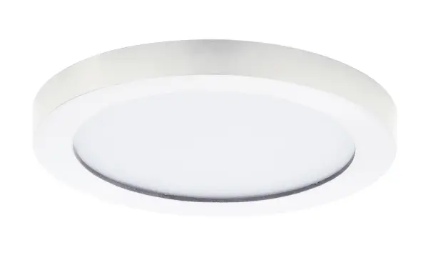 The entry level Wafer model features driverless technology with the same great look. Manufactured of a plastic shell with aluminum backing, the Chip brings all the look of the Wafer at economical pricing for residential applications. The bright and even lighting effect is delivered by edge-lit technology offering an upscale surface mount solution to substitute recessed can lighting. Collection: Chip Finish: White Glass: White Width: 5.50" Height: 1.25" Length: 5.50" Weight: 0.55 lb Wire: 6" Canopy: 4"x4"x0.75" Bulbs Included Number of Bulbs: 1 Maximum Wattage: 11.00 W Bulb Base: PCB Integrated Light Source: LED Light Output: 700.00 lm Color Temperature: 3000 K CRI: 90 Rated Average Life: 60000 Voltage: 120.00 V Material: Aluminum,PC,Glass Safety Listing: cETLus Safety Rating: Wet Title 24 LED Manufacturer Warranty: 5 Spec Sheet Instructions