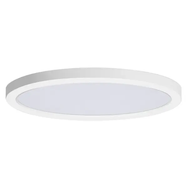 The entry level Wafer model features driverless technology with the same great look. Manufactured of a plastic shell with aluminum backing, the Chip brings all the look of the Wafer at economical pricing for residential applications. The bright and even lighting effect is delivered by edge-lit technology offering an upscale surface mount solution to substitute recessed can lighting. Collection: Chip Finish: White Width: 15.75" Height: 0.75" Length: 15.75" Weight: 3.85 lb Wire: 6" Canopy: 15.75"x15.75"x0.75" Bulbs Included Number of Bulbs: 1 Maximum Wattage: 32.00 W Bulb Base: Integrated Light Source: LED Light Output: 2400.00 lm Color Temperature: 3000 K CRI: 90 Rated Average Life: 50000 Voltage: 120.00 V Material: PC, Steel Safety Listing: cETLus Safety Rating: Wet Title 24 LED Spec Sheet