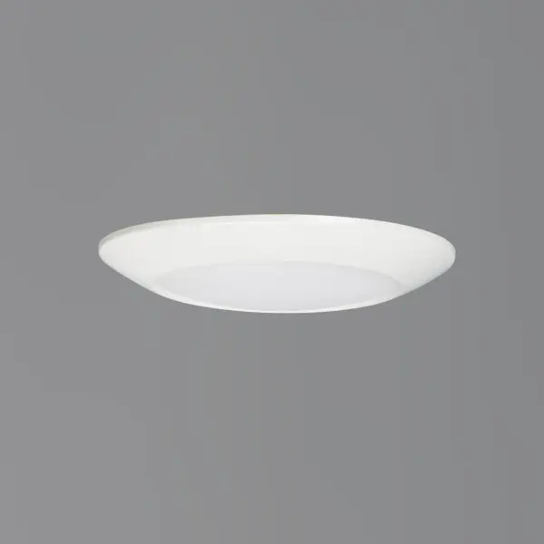 This very compact LED flush mount directly installs on any 4" junction box and gives the look of a recessed trim. Constructed of Die Cast Aluminum, the Diverse luminaire is dimmable and approved for wet or damp locations so it can be used in virtually any ceiling application, including showers. - alternate view