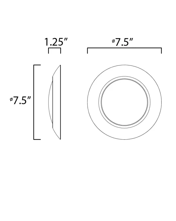 This very compact LED flush mount directly installs on any 4" junction box and gives the look of a recessed trim. Constructed of Die Cast Aluminum, the Diverse luminaire is dimmable and approved for wet or damp locations so it can be used in virtually any ceiling application, including showers. - alternate view