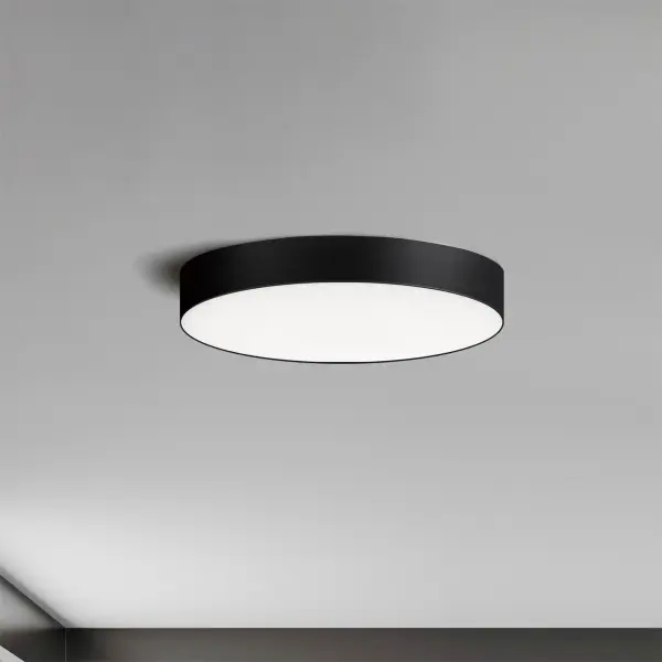 Thin discs of evenly illuminated LED create the impression of recessed lighting. The die-cast aluminum housings are available in White, Black, Satin Nickel, and Polished Chrome all with a thoughtfully recessed White polycarbonate diffuser. High efficiency and good color rendering make this a perfect choice for your next project. - alternate view