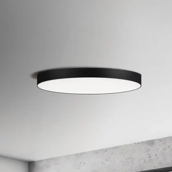 Thin discs of evenly illuminated LED create the impression of recessed lighting. The die-cast aluminum housings are available in White, Black, Satin Nickel, and Polished Chrome all with a thoughtfully recessed White polycarbonate diffuser. High efficiency and good color rendering make this a perfect choice for your next project. - alternate view