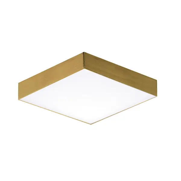 Thin discs of evenly illuminated LED create the impression of recessed lighting. The die-cast aluminum housings are available in White, Black, Satin Nickel, and Polished Chrome all with a thoughtfully recessed White polycarbonate diffuser. High efficiency and good color rendering make this a perfect choice for your next project. Collection: Trim Finish: Satin Brass Glass: White Width: 4.75" Height: 0.75" Length: 4.75" Weight: 0.81 lb Wire: 8" Bulbs Included Number of Bulbs: 1 Maximum Wattage: 12.00 W Bulb Base: PCB Integrated Light Source: LED Light Output: 1000.00 lm Color Temperature: 3000 K CRI: 90 Rated Average Life: 50000 Voltage: 120.00 V Material: PC, steel Safety Rating: Wet LED Spec Sheet Instructions