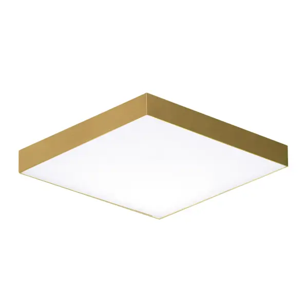 Thin discs of evenly illuminated LED create the impression of recessed lighting. The die-cast aluminum housings are available in White, Black, Satin Nickel, and Polished Chrome all with a thoughtfully recessed White polycarbonate diffuser. High efficiency and good color rendering make this a perfect choice for your next project. Collection: Trim Finish: Satin Brass Glass: White Width: 6.25" Height: 0.75" Length: 6.25" Weight: 1.20 lb Wire: 8" Bulbs Included Number of Bulbs: 1 Maximum Wattage: 15.00 W Bulb Base: PCB Integrated Light Source: LED Light Output: 1200.00 lm Color Temperature: 3000 K CRI: 90 Rated Average Life: 50000 Voltage: 120.00 V Material: PC, steel Safety Listing: cETLus Safety Rating: Wet ADA LED Spec Sheet Instructions