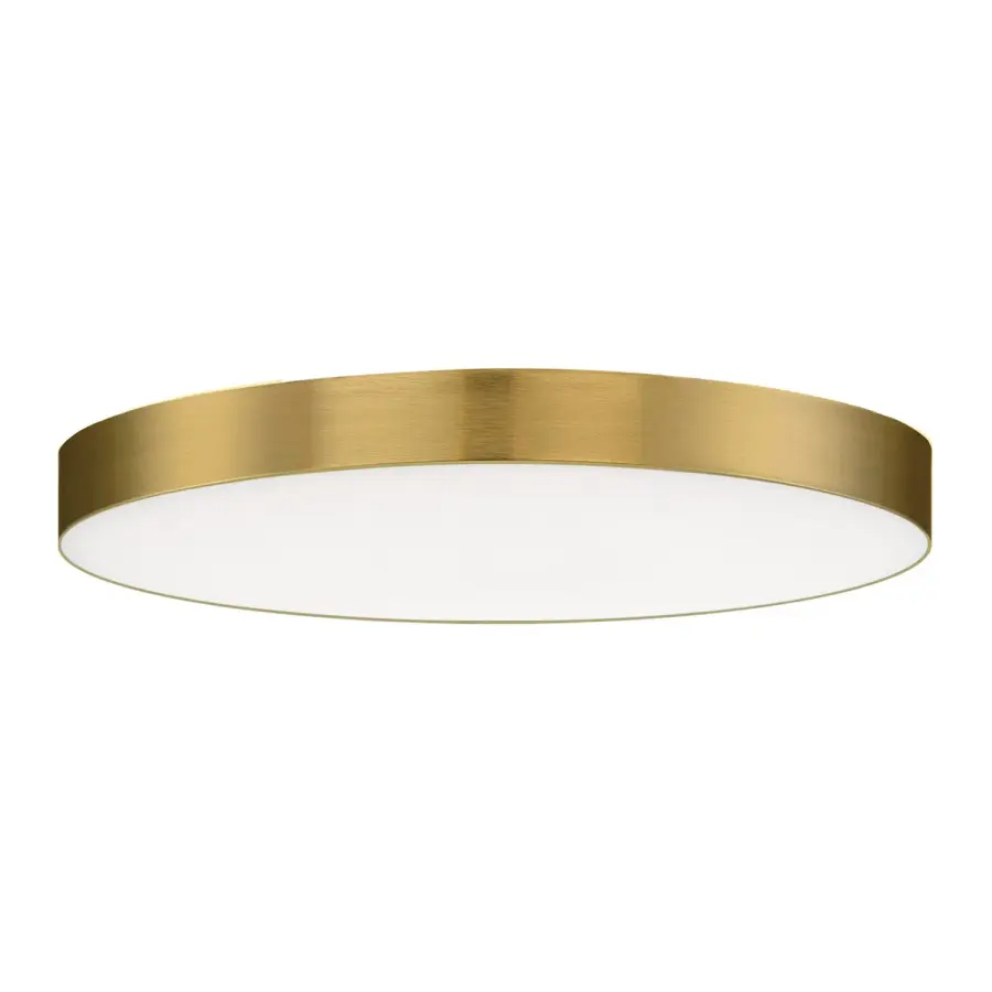 Trim 15" LED Flush Mount in Satin Brass