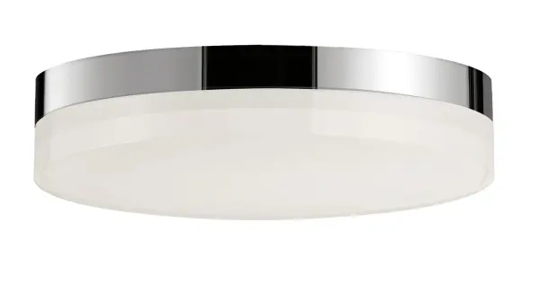 Our ever popular flush mount available in an updated form. Featuring die-cast aluminum bases available in Satin Nickel or Polished Chrome with dimensional acrylic diffusers, Clear on the outside and Frost on the inside creating an intriguing optical effect. With increased lumens and better pricing this collection is the second generation in an already famous collection. Use the optional pendant adapter to convert any size to a hanging fixture.