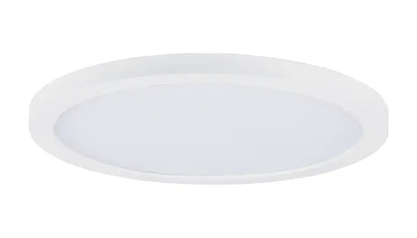 The entry level Wafer model features driverless technology with the same great look. Manufactured of a plastic shell with aluminum backing, the Chip brings all the look of the Wafer at economical pricing for residential applications. The bright and even lighting effect is delivered by edge-lit technology offering an upscale surface mount solution to substitute recessed can lighting. Collection: Chip Finish: White Glass: White Width: 9.00" Height: 0.75" Length: 9.00" Weight: 1.25 lb Wire: 6" Bulbs Included Number of Bulbs: 1 Maximum Wattage: 18.00 W Bulb Type: PCB Bulb Base: PCB Integrated Light Source: LED Light Output: 1500.00 lm Color Temperature: 3000 K CRI: 90 Rated Average Life: 50000 Voltage: 120.00 V Material: PC, Aluminum Safety Listing: cETLus Safety Rating: Wet ADA Title 24 LED Manufacturer Warranty: 5 Spec Sheet Instructions Parts Diagram