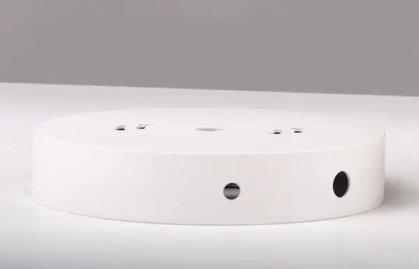 Wafer was designed for the discriminate consumer who wants the low profile look of recessed without the high cost.  Manufactured of die cast aluminum, Wafer brings ultimate heat dissipation to its edge lit technology.  Edge lighting gives very even light distribution while dispersing heat over a larger area.  The result of this is longer LED life and better light diffusion. - alternate view