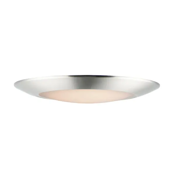 This very compact LED flush mount directly installs on any 4" junction box and gives the look of a recessed trim. Constructed of Die Cast Aluminum, the Diverse luminaire is dimmable and approved for wet or damp locations so it can be used in virtually any ceiling application, including showers.