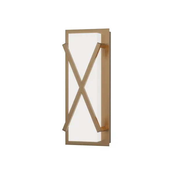Collection: Dexter Finish: Natural Aged Brass Glass: White Width: 14.00" Height: 5.50" Weight: 1.10 lb Extension from Wall: 3.00" Wire: 8" Canopy: 5"x13" Bulbs Included Number of Bulbs: 1 Maximum Wattage: 16.00 W Bulb Base: Integrated Light Source: LED Light Output: 1150.00 lm Color Temperature: 3000 K CRI: 90 Rated Average Life: 50000 Voltage: 120.00 V Material: Steel, PC Safety Listing: cETLus Safety Rating: Damp ADA LED Spec Sheet
