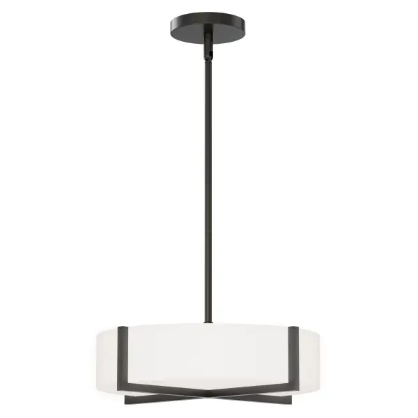 Dexter LED Flush Mount/Pendant Convertible in Black