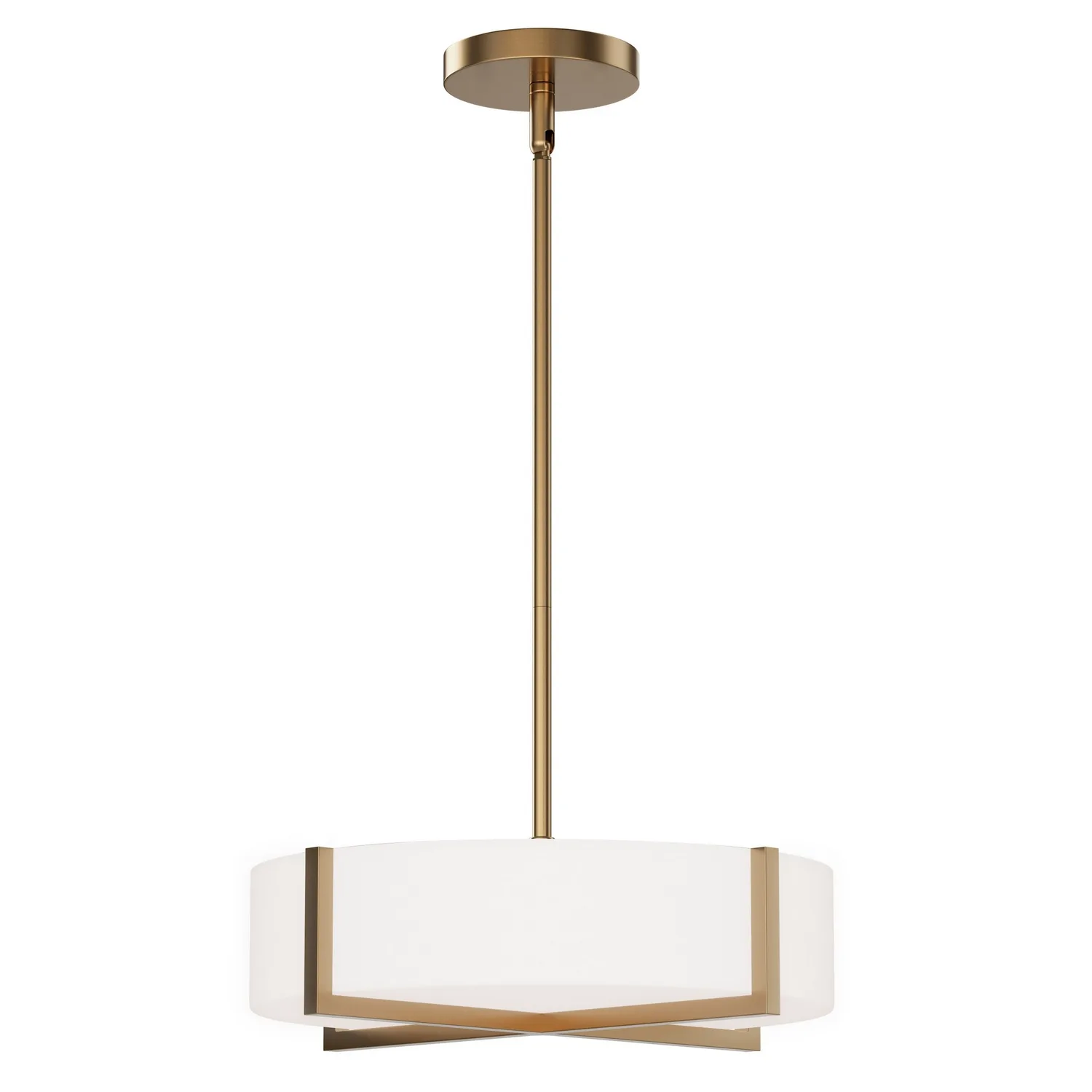 Dexter LED Flush Mount/ Pendant Convertible in Natural Aged Brass
