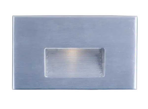 Step and pathway lighting suitable for interior or exterior application. Designed to install into a single gang box and is line voltage so additional transformers are not needed. Available in Aluminum, White, Black, or Bronze and both horizontal wide beam or vertical narrow beam spread.
