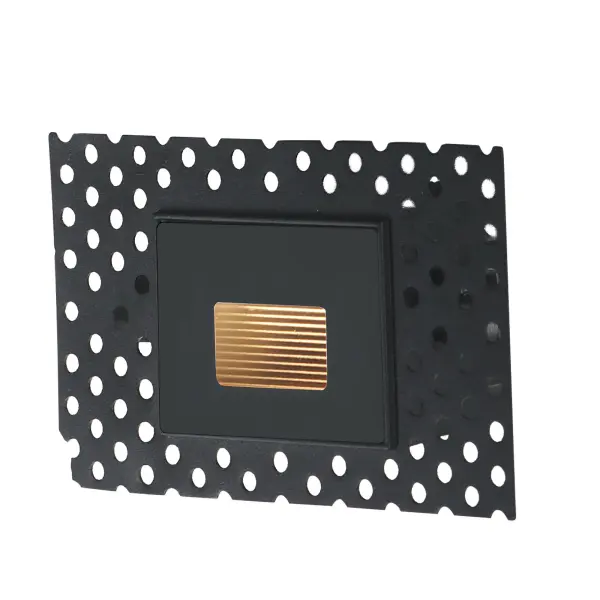 Step and pathway lighting suitable for interior or exterior application. Designed to install into a single gang box and is line voltage so additional transformers are not needed. Available in Aluminum, White, Black, or Bronze and both horizontal wide beam or vertical narrow beam spread.